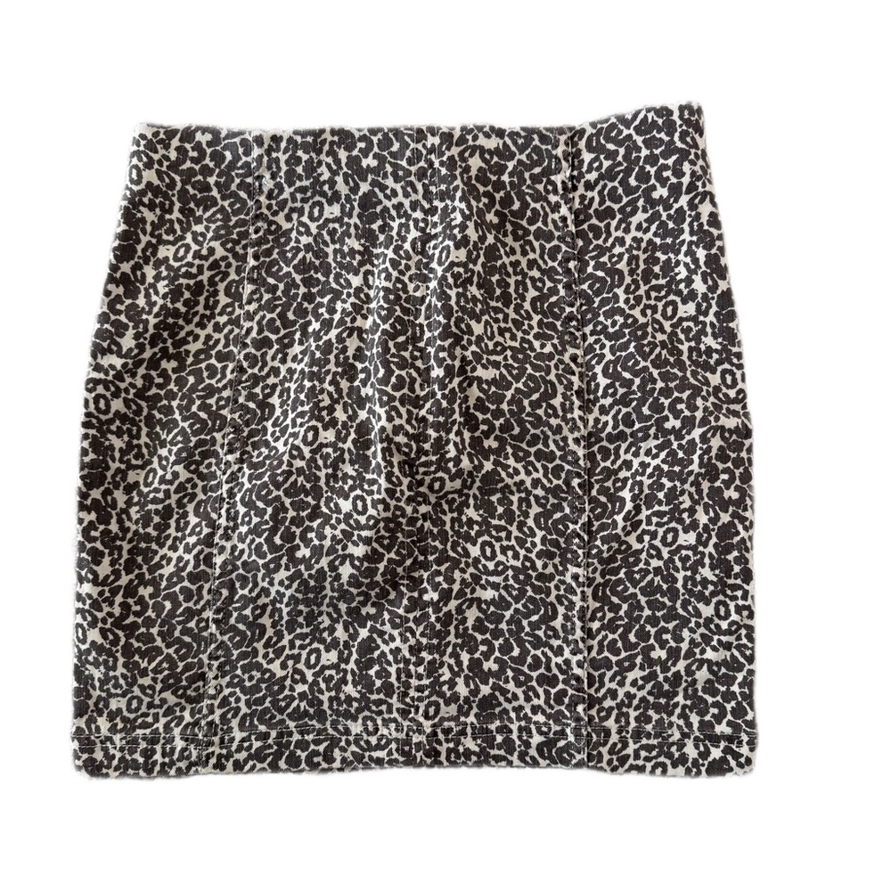 Free People Monochrome Animal Print Pencil Skirt